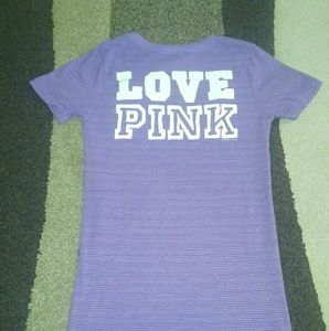 VS PINK purple and gray stripe  excellent conditi